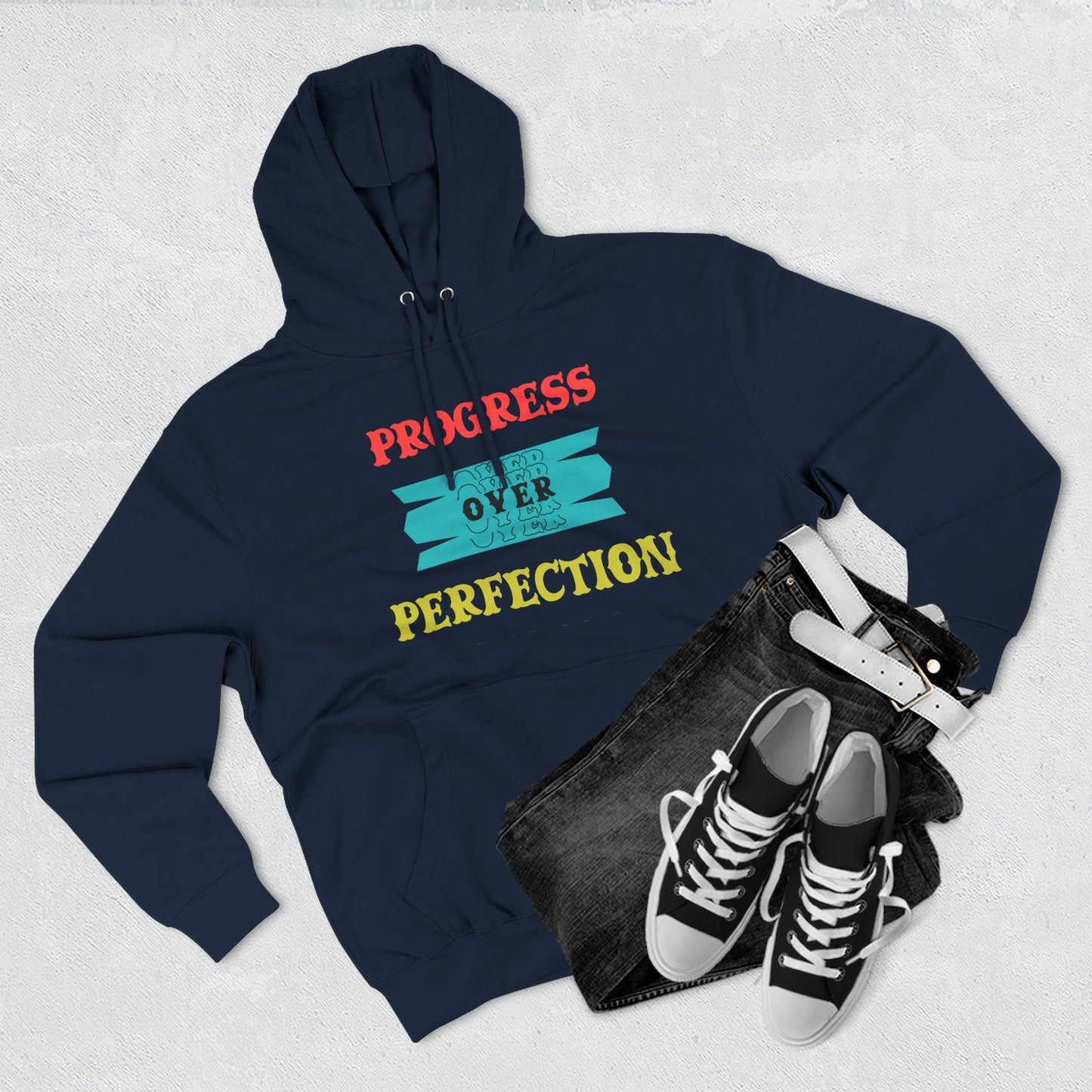 Progress Over Perfection Hoodie — Motivational Cozy Pullover
