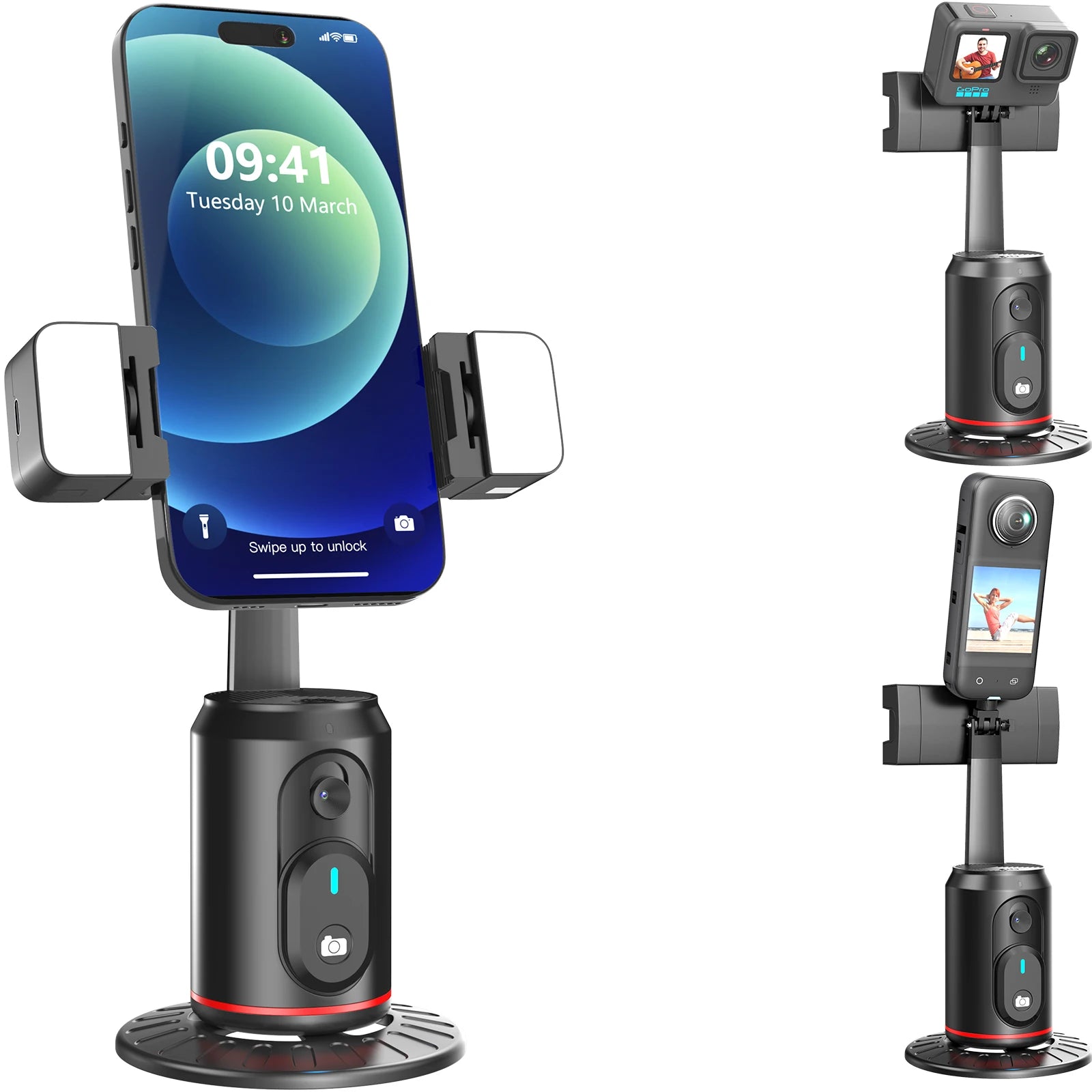 360° Auto Face Tracking Tripod For Live Video Vlog Facial Recognition Tracking Gimbal For Phone Remote Control - Merit Sell