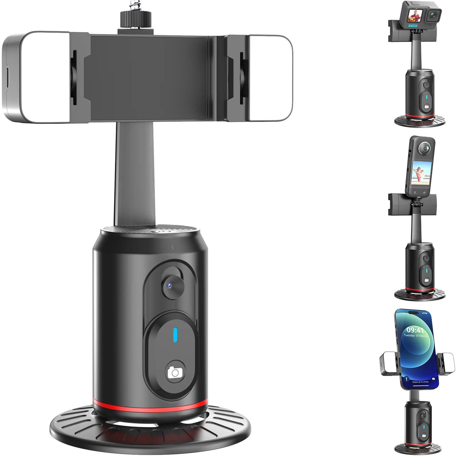 360° Auto Face Tracking Tripod For Live Video Vlog Facial Recognition Tracking Gimbal For Phone Remote Control - Merit Sell