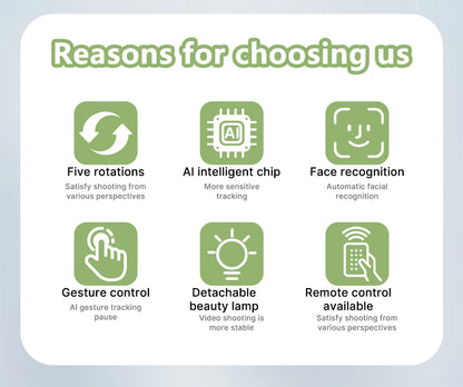 360° Auto Face Tracking Tripod For Live Video Vlog Facial Recognition Tracking Gimbal For Phone Remote Control - Merit Sell