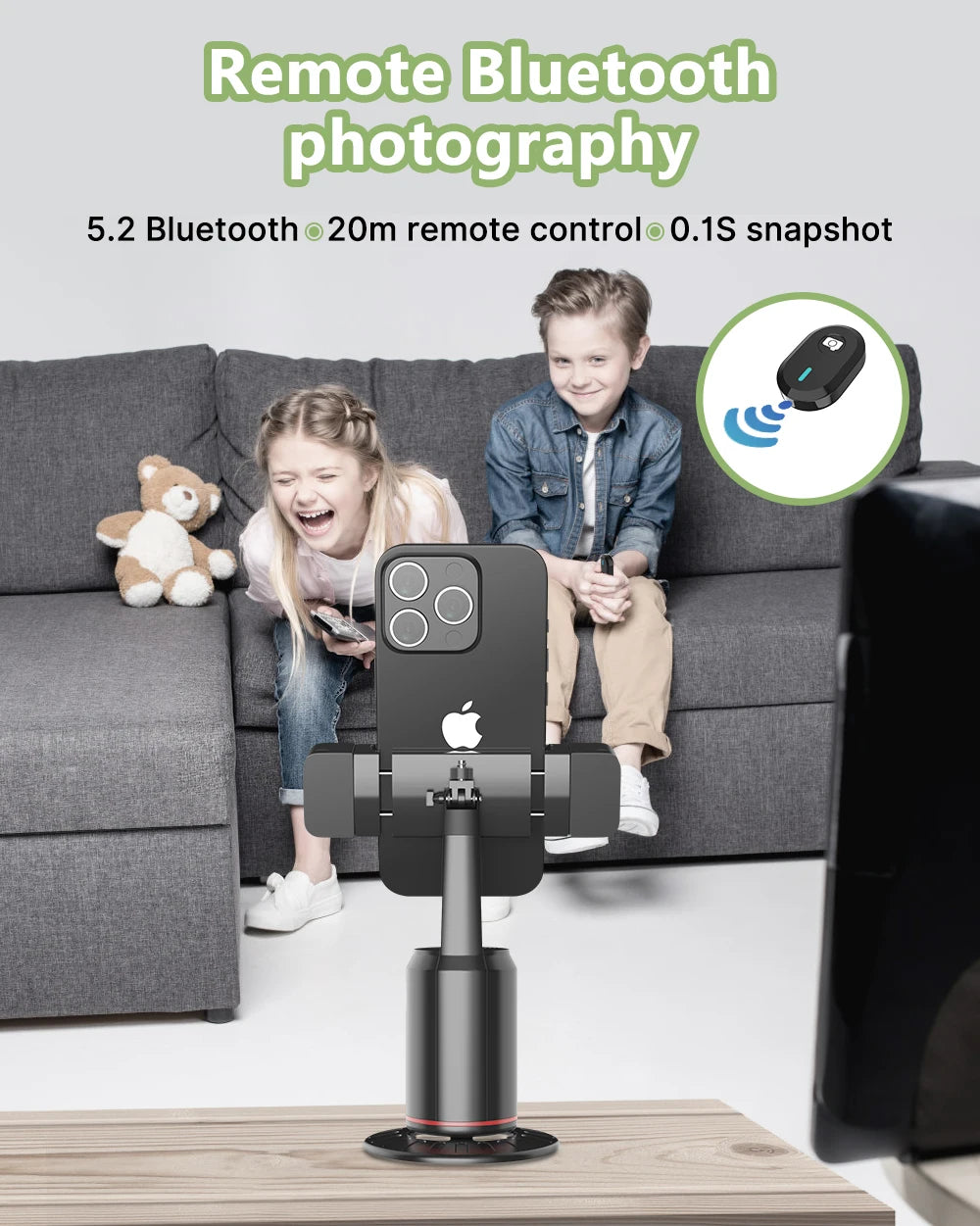 360° Auto Face Tracking Tripod For Live Video Vlog Facial Recognition Tracking Gimbal For Phone Remote Control - Merit Sell