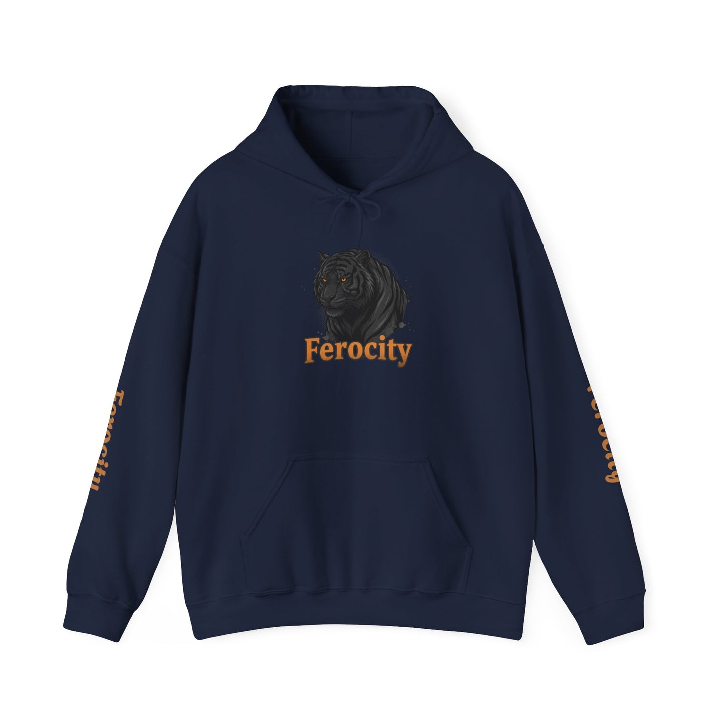 Ferocity Panther Hoodie — Black Big Cat Graphic Hooded Sweatshirt