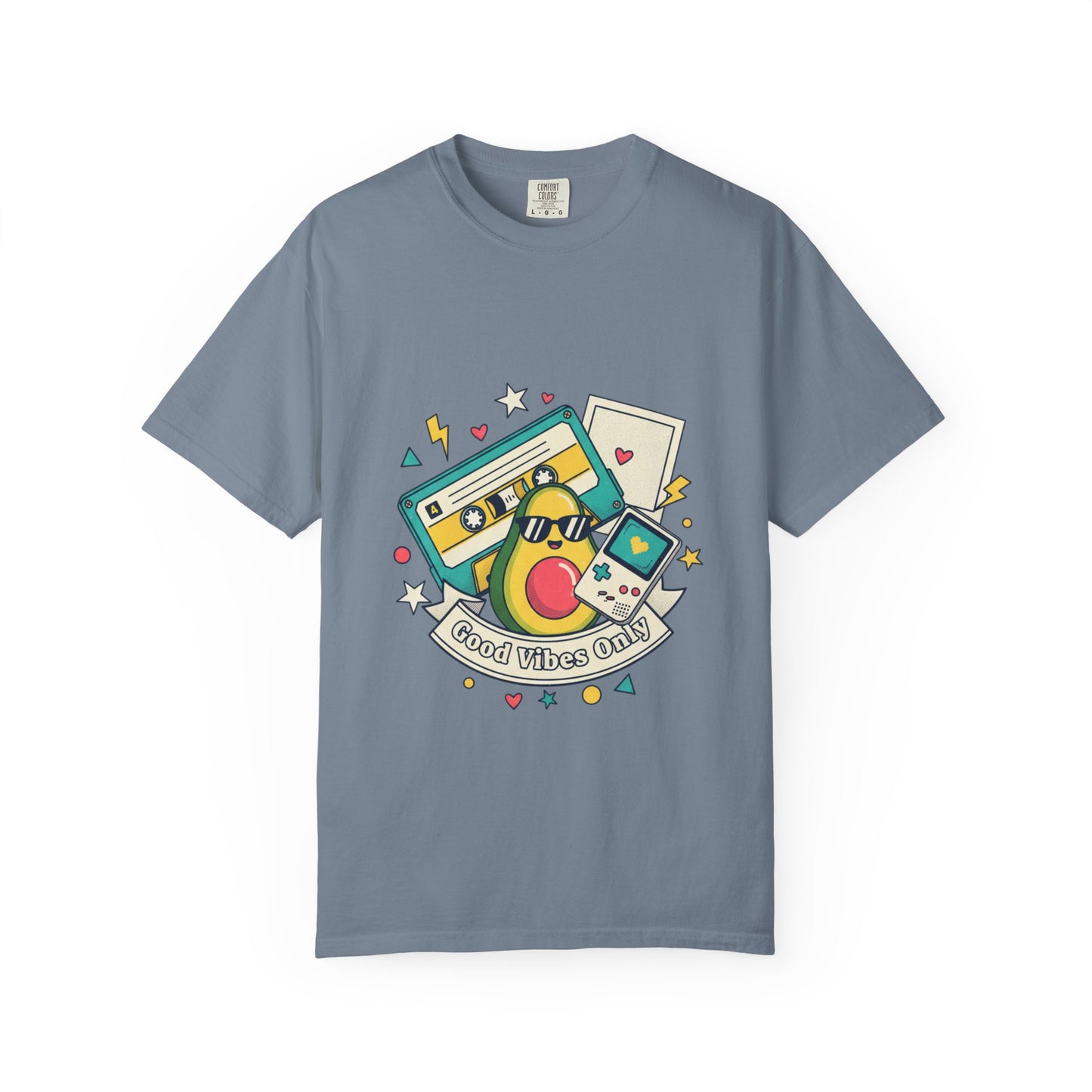 Good Vibes Only T-Shirt — Retro Cassette & Emojis Graphic Tee
