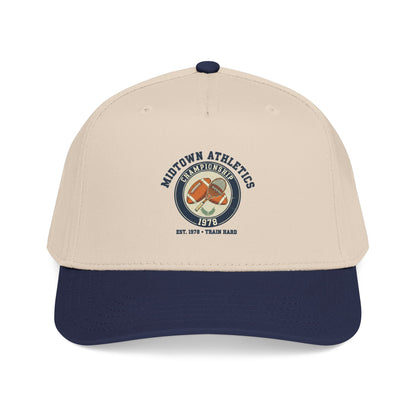 Mid Profile Baseball Cap — Midtown Athletics Vintage Basketball Logo Cap