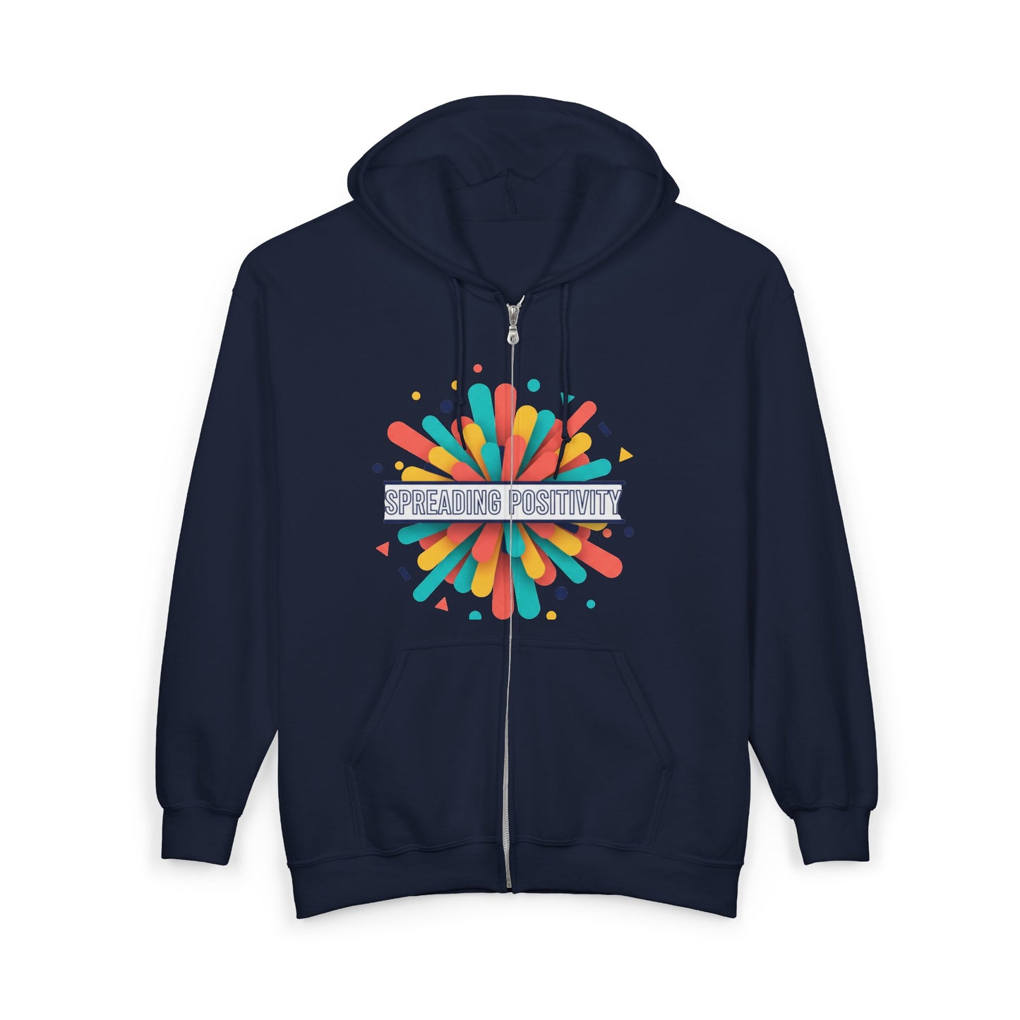 Spread Your Creativity Zip Hoodie — Colorful Inspirational Graphic Hoodie