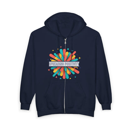 Spread Your Creativity Zip Hoodie — Colorful Inspirational Graphic Hoodie
