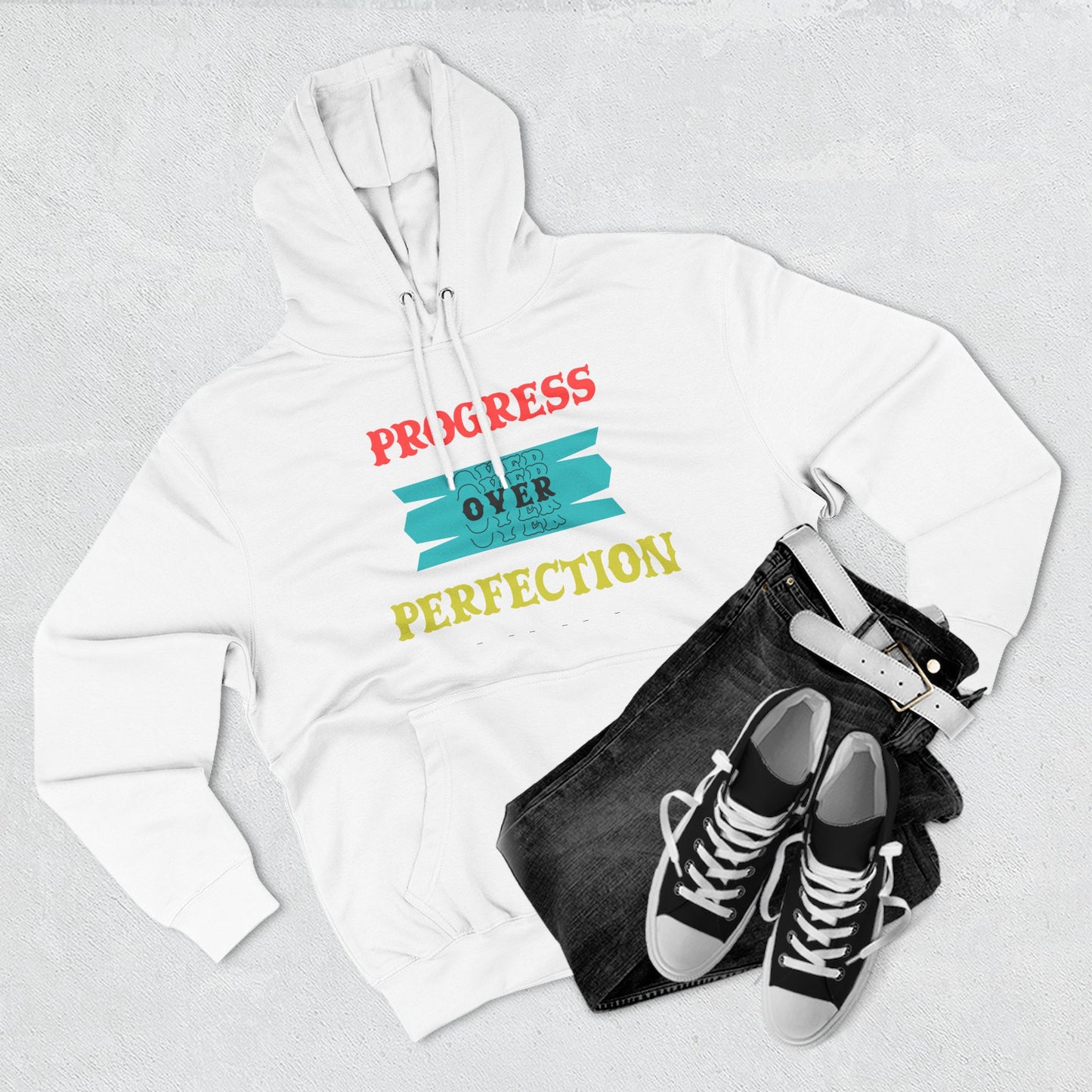 Progress Over Perfection Hoodie — Motivational Cozy Pullover