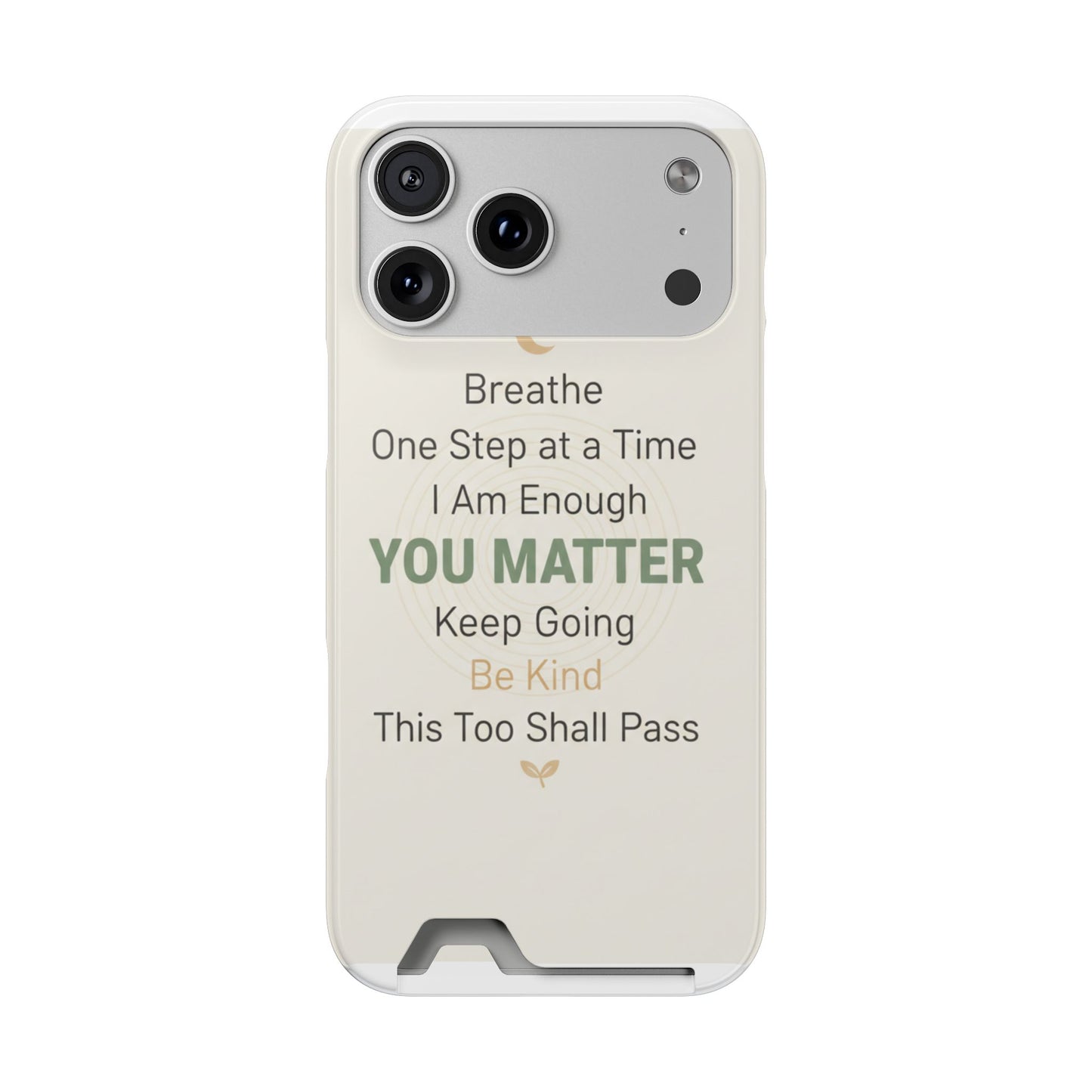 Phone Case — 'You Matter' Card-Holder Phone Case | Motivational Self-Care Quote