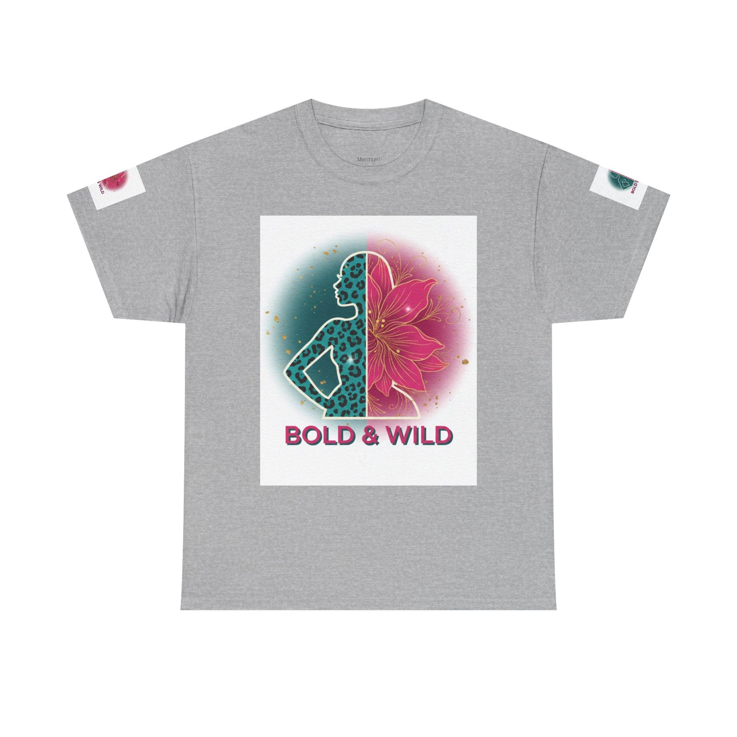 Bold & Wild Graphic Tee — Floral Silhouette Women’s Empowerment T-Shirt