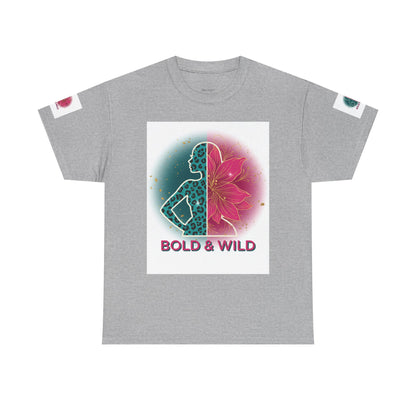 Bold & Wild Graphic Tee — Floral Silhouette Women’s Empowerment T-Shirt