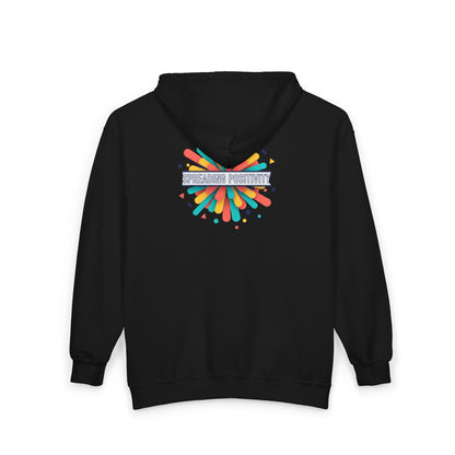 Spread Your Creativity Zip Hoodie — Colorful Inspirational Graphic Hoodie