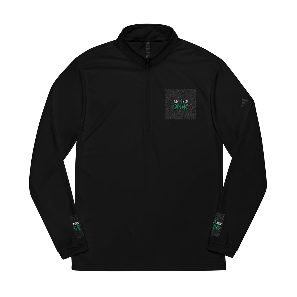 Embroidered Quarter-Zip Pullover — White Athletic Adidas Design