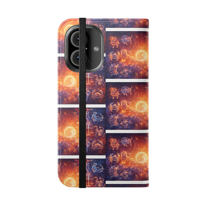 Sunrise Cosmos Flip Phone Case — Celestial Galaxy Wallet Flip Case