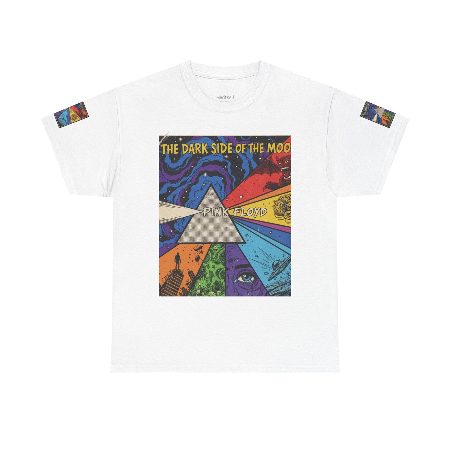 Retro Psychedelic 'The Dark Side of the Moon' Tee