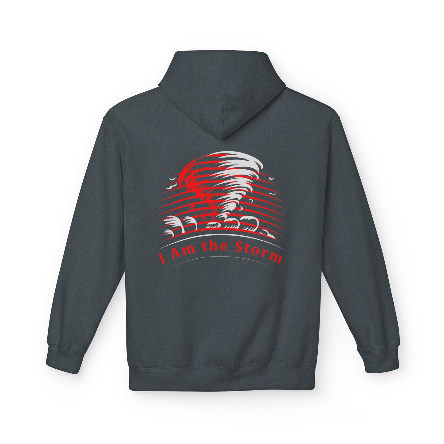 I Am the Storm Hoodie — Red Tornado Graphic Hoodie
