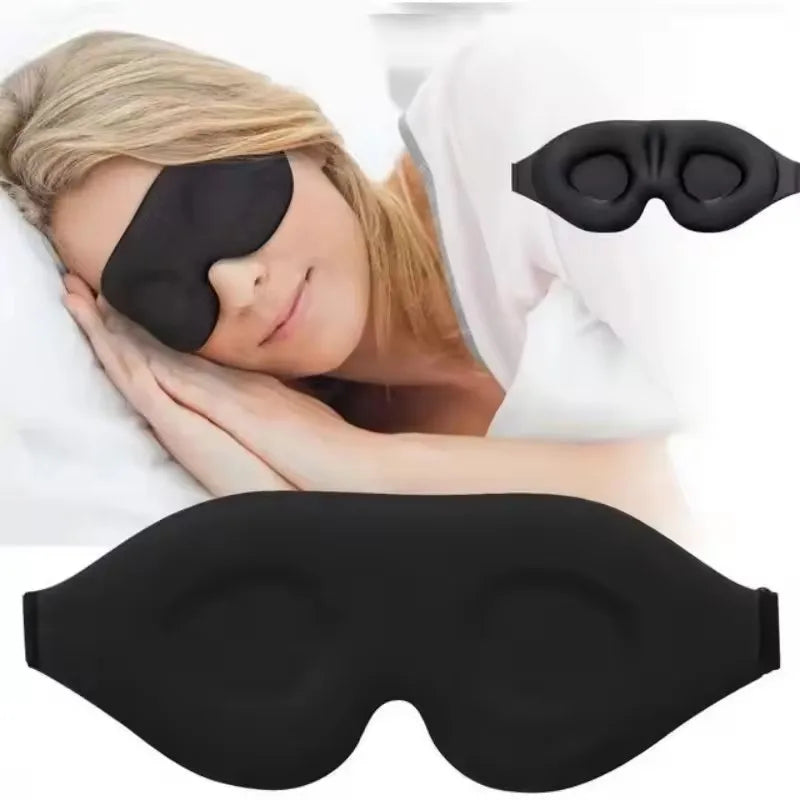 3D Eye Mask Adjustable Suitable for Men and Women with No Pressure on the Eyes Breathable and Light Blocking Eye Mask Black - Merit Sell