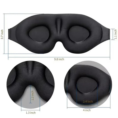 3D Eye Mask Adjustable Suitable for Men and Women with No Pressure on the Eyes Breathable and Light Blocking Eye Mask Black - Merit Sell