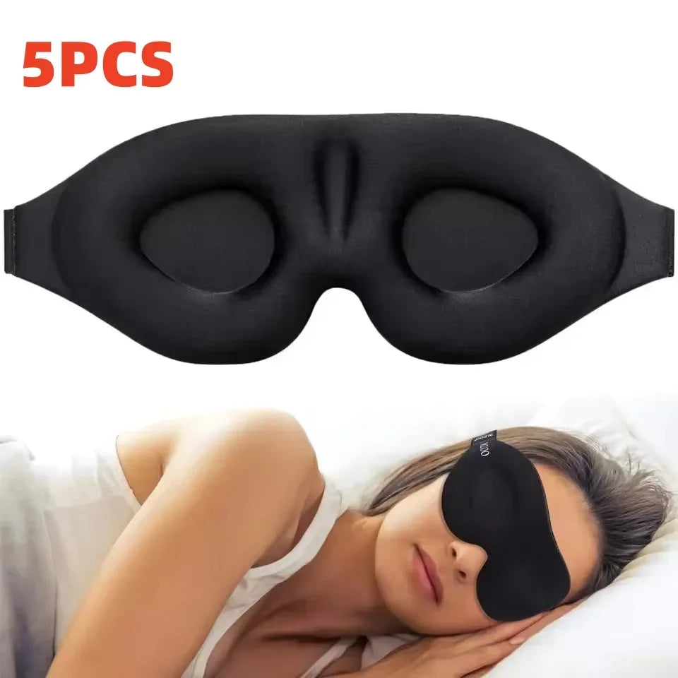 3D Eye Mask Adjustable Suitable for Men and Women with No Pressure on the Eyes Breathable and Light Blocking Eye Mask Black - Merit Sell