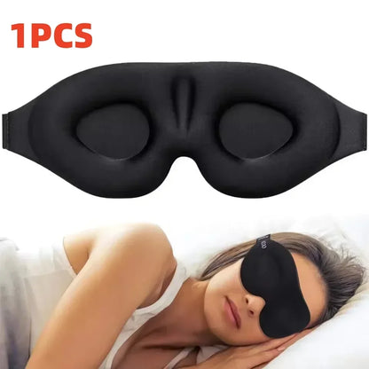 3D Eye Mask Adjustable Suitable for Men and Women with No Pressure on the Eyes Breathable and Light Blocking Eye Mask Black - Merit Sell