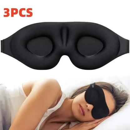 3D Eye Mask Adjustable Suitable for Men and Women with No Pressure on the Eyes Breathable and Light Blocking Eye Mask Black - Merit Sell