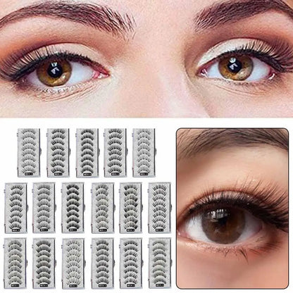 3D Natural Magnetic Eyelashes,With 5 Magnetic Lashes Shipping Box Eyelashes Handmade False Gift Reusable Support Drop Magne T6N2 - Merit Sell