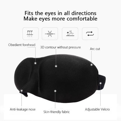 3D Sleep Mask Natural Sleeping Eye Mask Eyeshade Cover Shade Eye Patch Women Men Soft Portable Blindfold Travel Eyepatch - Merit Sell