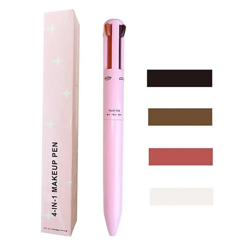 4 In 1 Makeup Pen Eyebrow Pencil Waterproof Drawing Eye Brow Long Lasting Easy Wear Eyeliner Eyebrow Pen Sweatproof Makeup Pen - Merit Sell