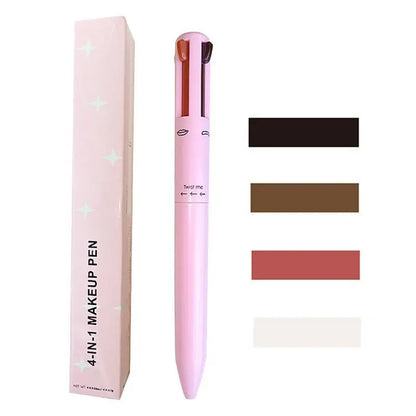 4 In 1 Makeup Pen Eyebrow Pencil Waterproof Drawing Eye Brow Long Lasting Easy Wear Eyeliner Eyebrow Pen Sweatproof Makeup Pen - Merit Sell