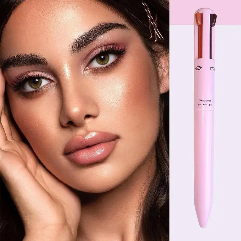 4 In 1 Makeup Pen Eyebrow Pencil Waterproof Drawing Eye Brow Long Lasting Easy Wear Eyeliner Eyebrow Pen Sweatproof Makeup Pen - Merit Sell