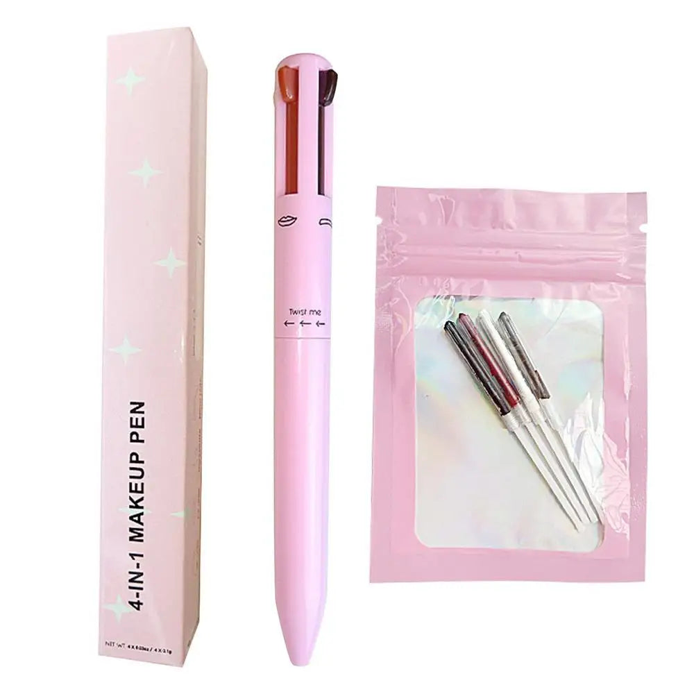 4 In 1 Makeup Pen Eyebrow Pencil Waterproof Drawing Eye Brow Long Lasting Easy Wear Eyeliner Eyebrow Pen Sweatproof Makeup Pen - Merit Sell