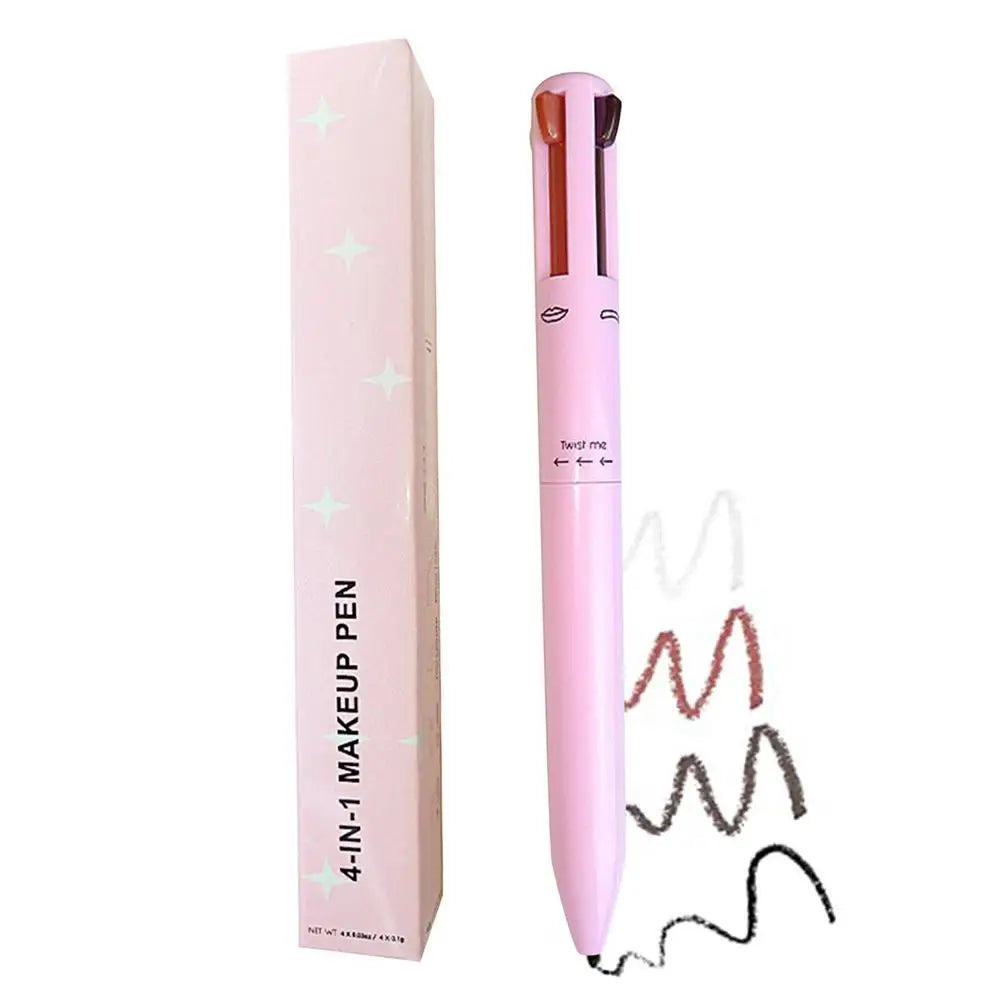 4 In 1 Makeup Pen Eyebrow Pencil Waterproof Drawing Eye Brow Long Lasting Easy Wear Eyeliner Eyebrow Pen Sweatproof Makeup Pen - Merit Sell