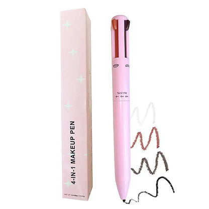 4 In 1 Makeup Pen Eyebrow Pencil Waterproof Drawing Eye Brow Long Lasting Easy Wear Eyeliner Eyebrow Pen Sweatproof Makeup Pen - Merit Sell