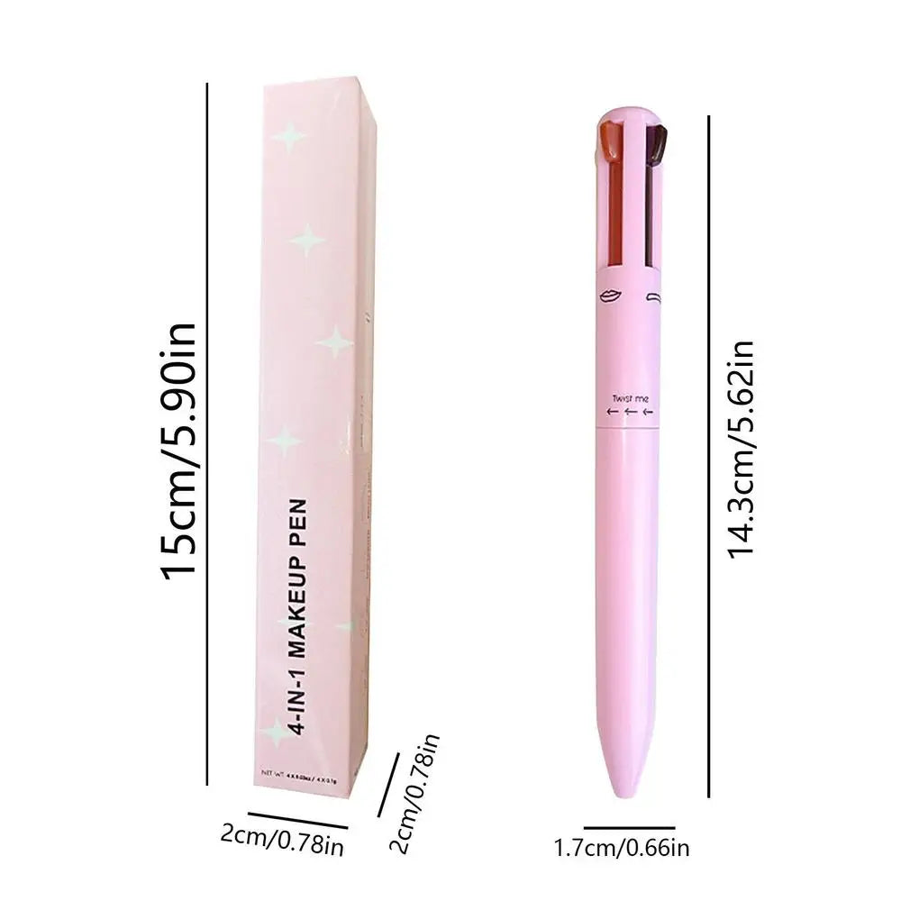 4 In 1 Makeup Pen Eyebrow Pencil Waterproof Drawing Eye Brow Long Lasting Easy Wear Eyeliner Eyebrow Pen Sweatproof Makeup Pen - Merit Sell