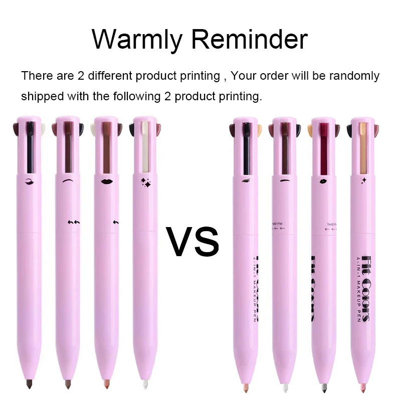 4-in-1 multi-functional lip liner, eyeliner and eyebrow pencil 4-color set - Merit Sell