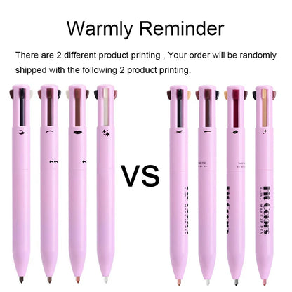 4-in-1 multi-functional lip liner, eyeliner and eyebrow pencil 4-color set - Merit Sell