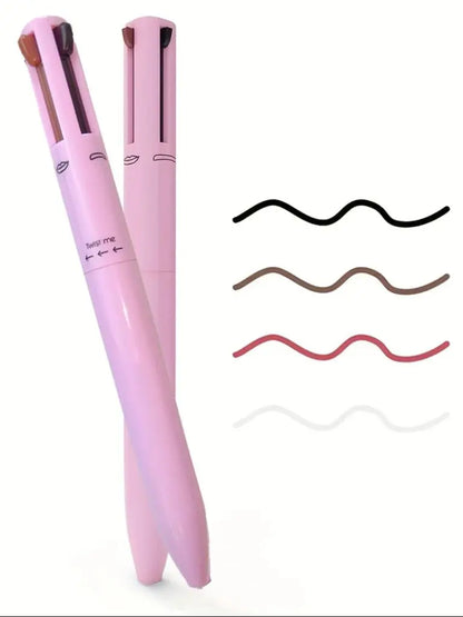 4-in-1 multi-functional lip liner, eyeliner and eyebrow pencil 4-color set - Merit Sell