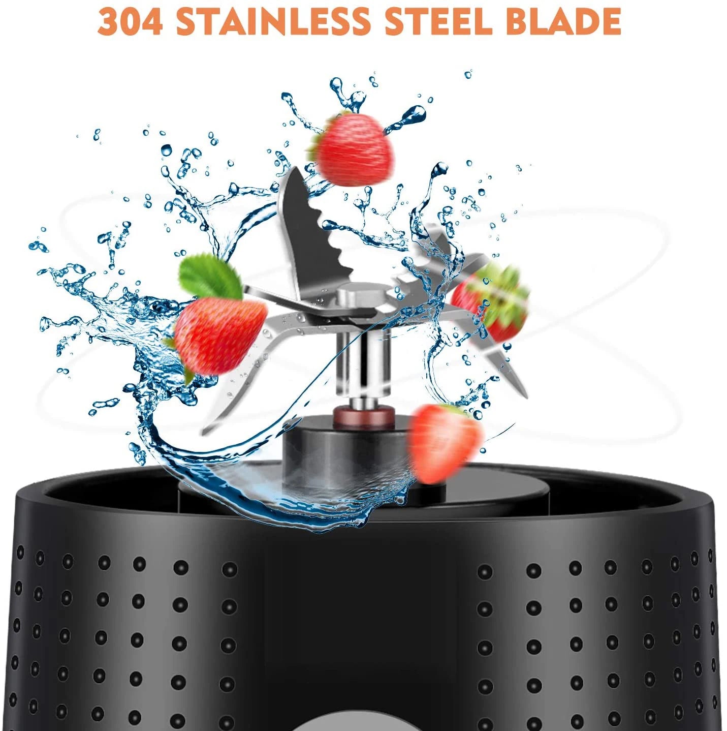 4000mAH 240W USB C RECAHRGE Portable Blender 350ml Spout Drink STRAP MINI SMOOTHIES JUICER 6PCS BLADES POWER BLENDER - Merit Sell