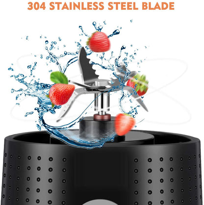4000mAH 240W USB C RECAHRGE Portable Blender 350ml Spout Drink STRAP MINI SMOOTHIES JUICER 6PCS BLADES POWER BLENDER - Merit Sell
