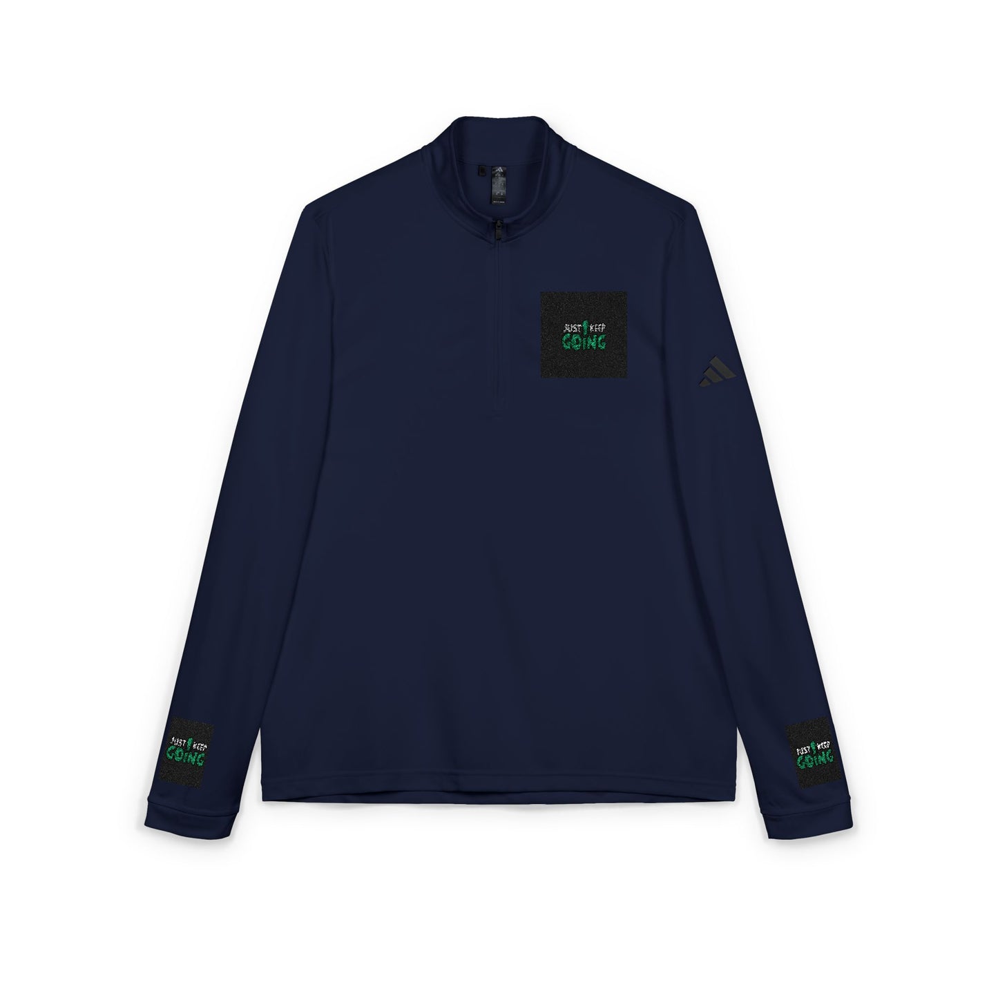 Embroidered Quarter-Zip Pullover — White Athletic Adidas Design