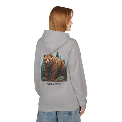 Bear Hoodie — "Wild & Wise" Forest Graphic Pullover