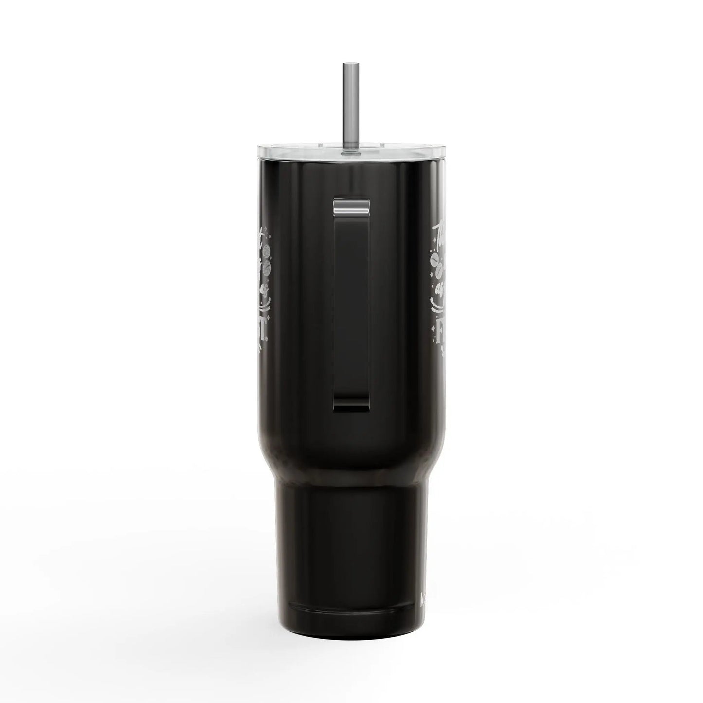 40oz Engraved Tumbler with Lid – “The Last Sip Is Always the First” Insulated Travel Mug