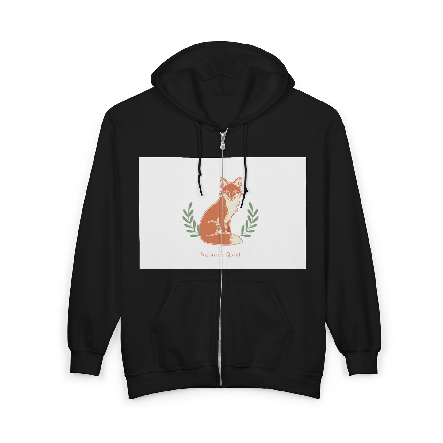 Fox Mom Zip Hoodie — "Mother's Heart" Floral Fox Graphic