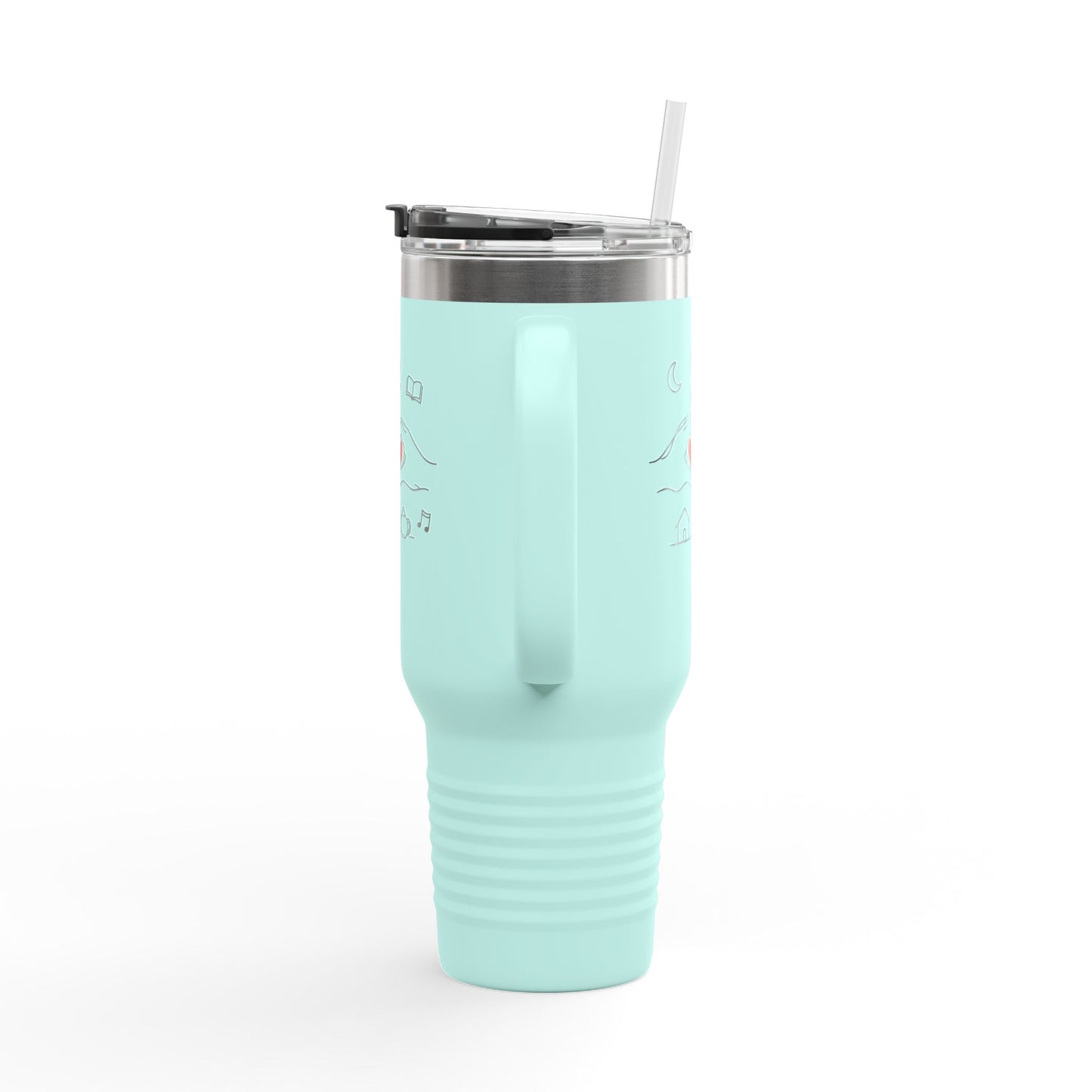40oz Insulated Travel Mug — Heart & Home Sketch Design