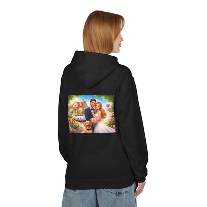 Wedding Couple Hoodie — Romantic Bride & Groom Portrait Pullover