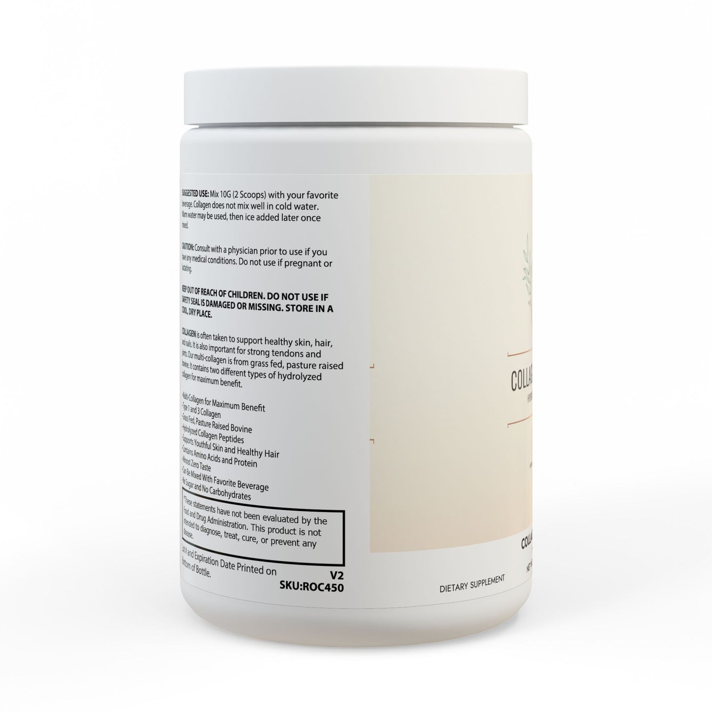 Collagen Peptides Type I & III Supplement (350g, 12.3oz)