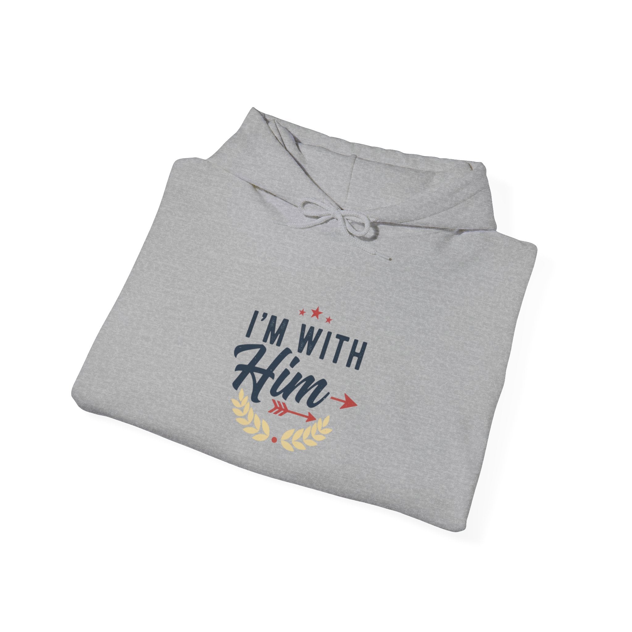 I'm With Him Hoodie — Couples Arrow Design