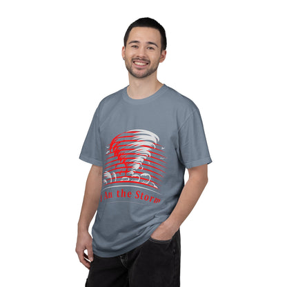 I Am the Storm T-Shirt — Bold Red Tornado Graphic Tee
