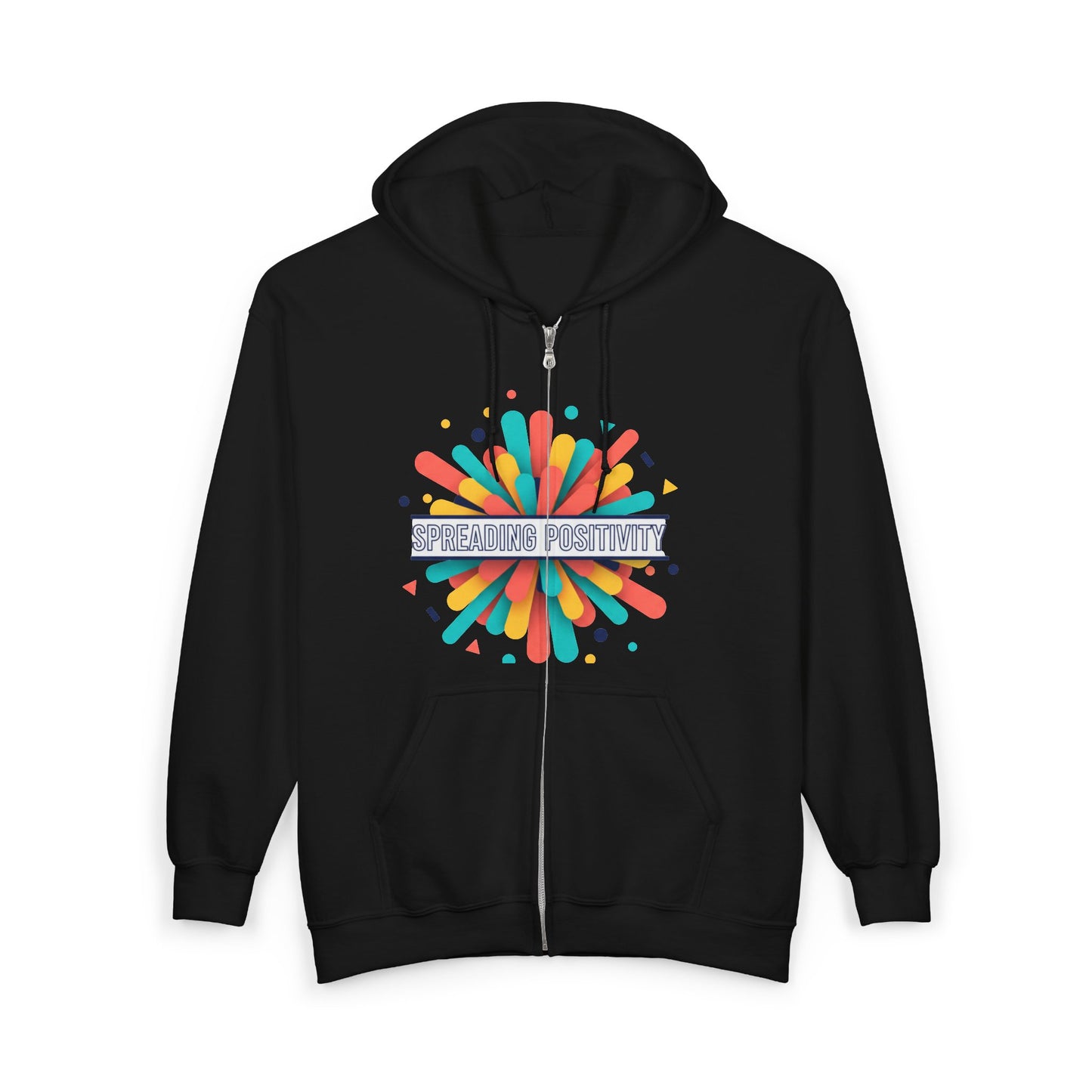 Spread Your Creativity Zip Hoodie — Colorful Inspirational Graphic Hoodie