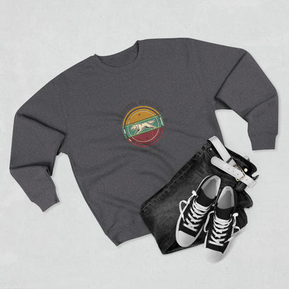 Vintage Surf Crewneck Sweatshirt — "Old School Athletics" Graphic