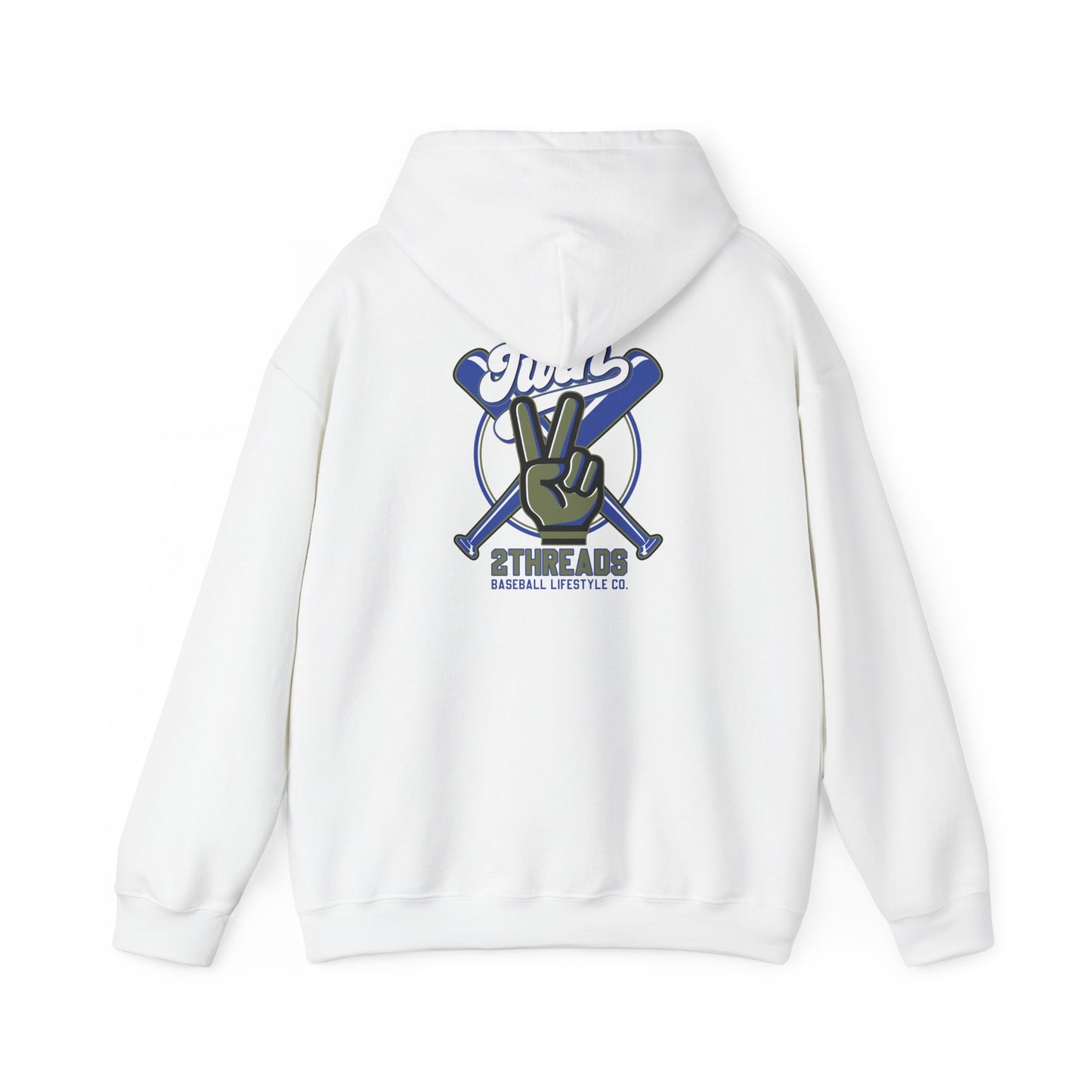 Baseball Peace Sign Hoodie — Fun 2Threads Retro Sports Graphic